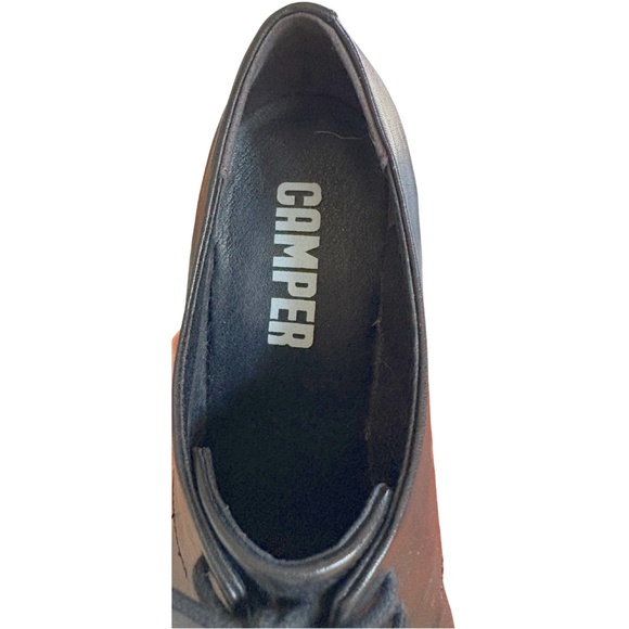 CAMPER | Lotta Black Leather Oxford with Chunky Heels – Size 37 (US 7) - Picture 7 of 15